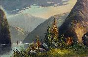 unknow artist Mountain lake landscape Spain oil painting artist